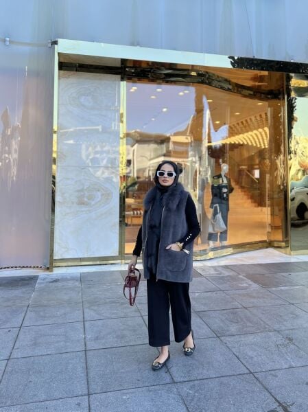 Kürklü Angora Yelek