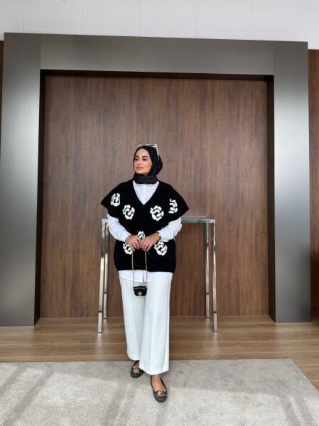 Süveterli Gömlek Siyah