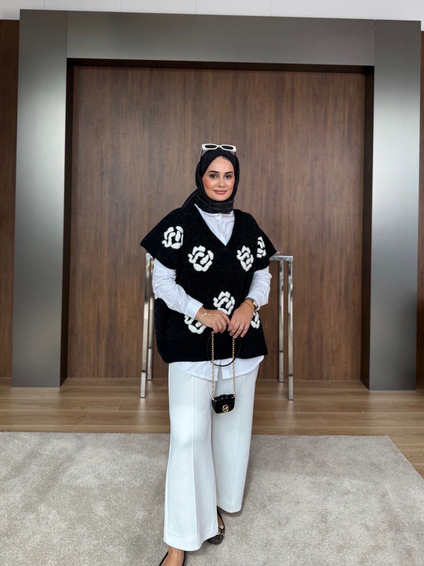 Süveterli Gömlek Siyah