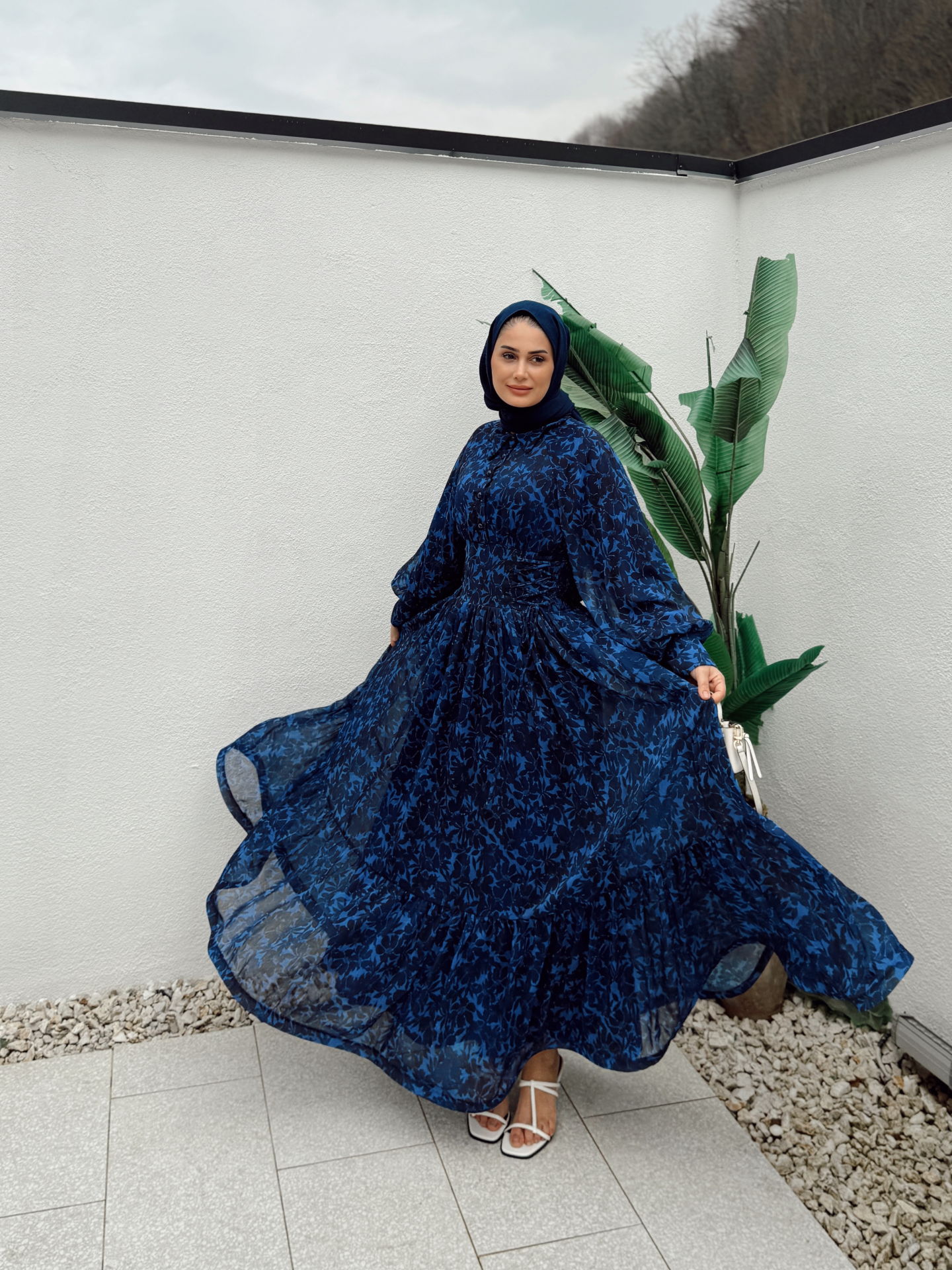 Elegant Elbise Mavi