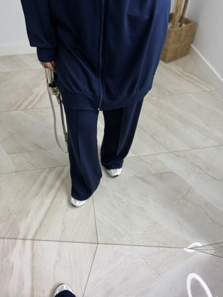 Işıltılı Takım Lacivert