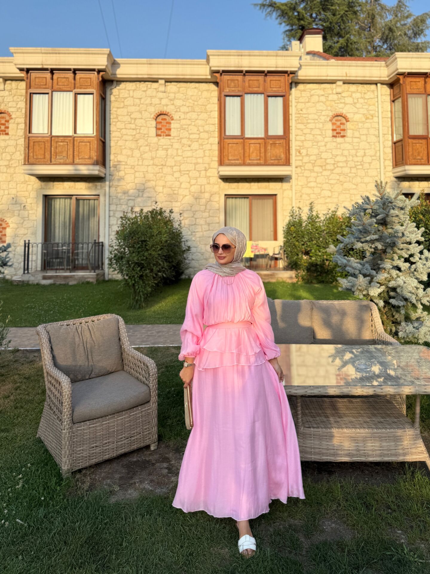 Takım Görünümlü Elbise Pembe