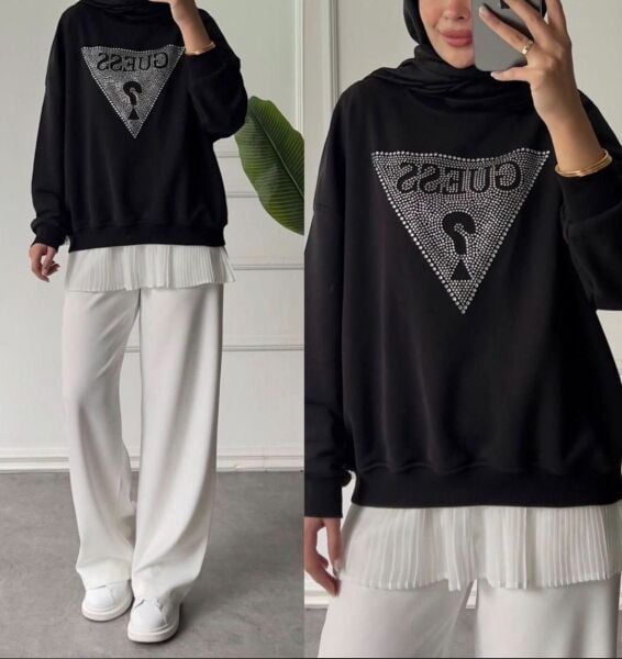 Taşlı G Sweat Siyah ?