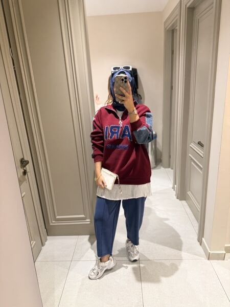 Kot Detaylı Paris Sweat