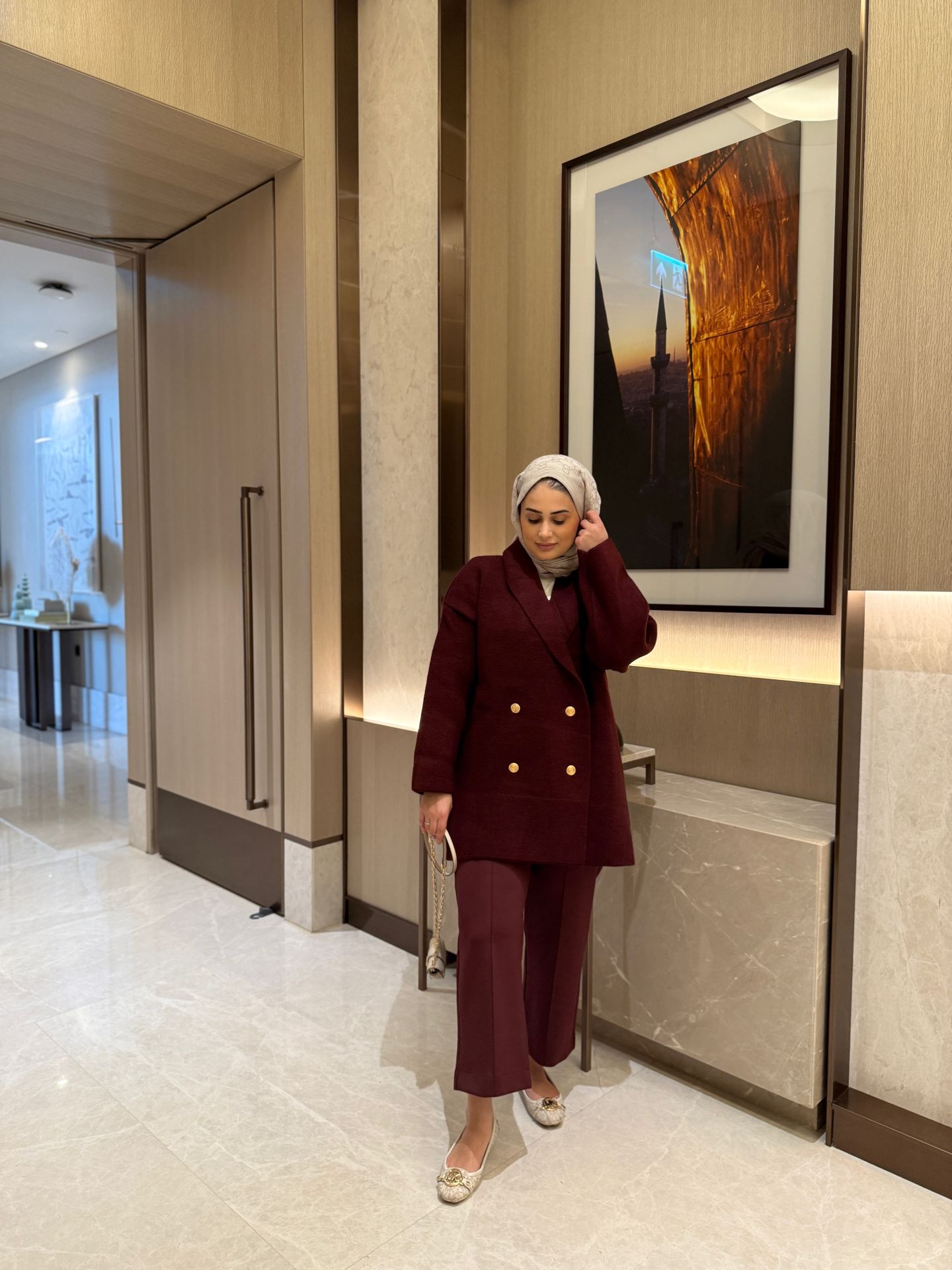 Dört Düğmeli Hırka Bordo