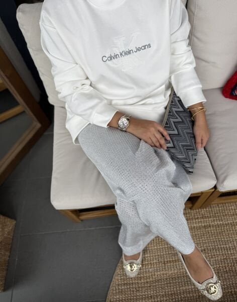 Simli Triko Pantolon