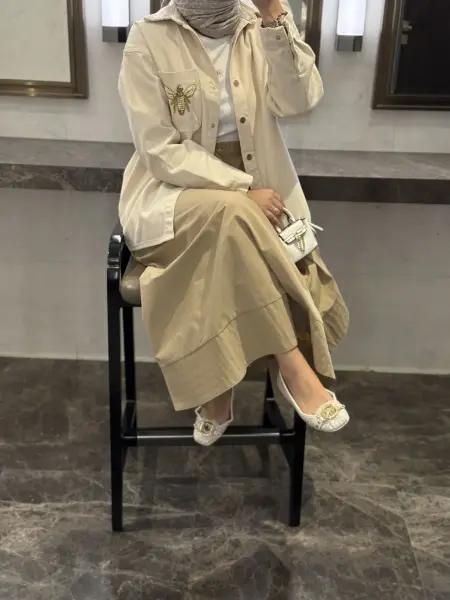 Astarlı Poplin Etek