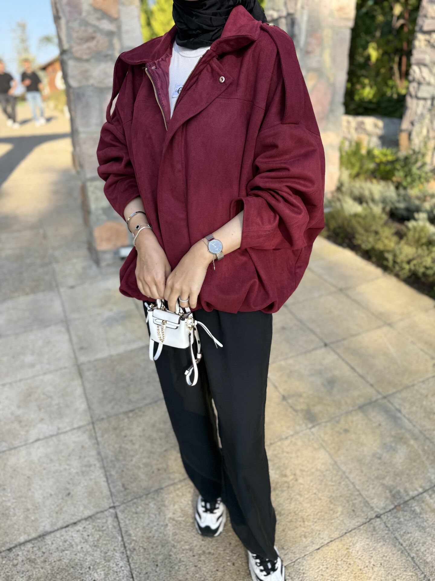 Bomber Ceket Bordo