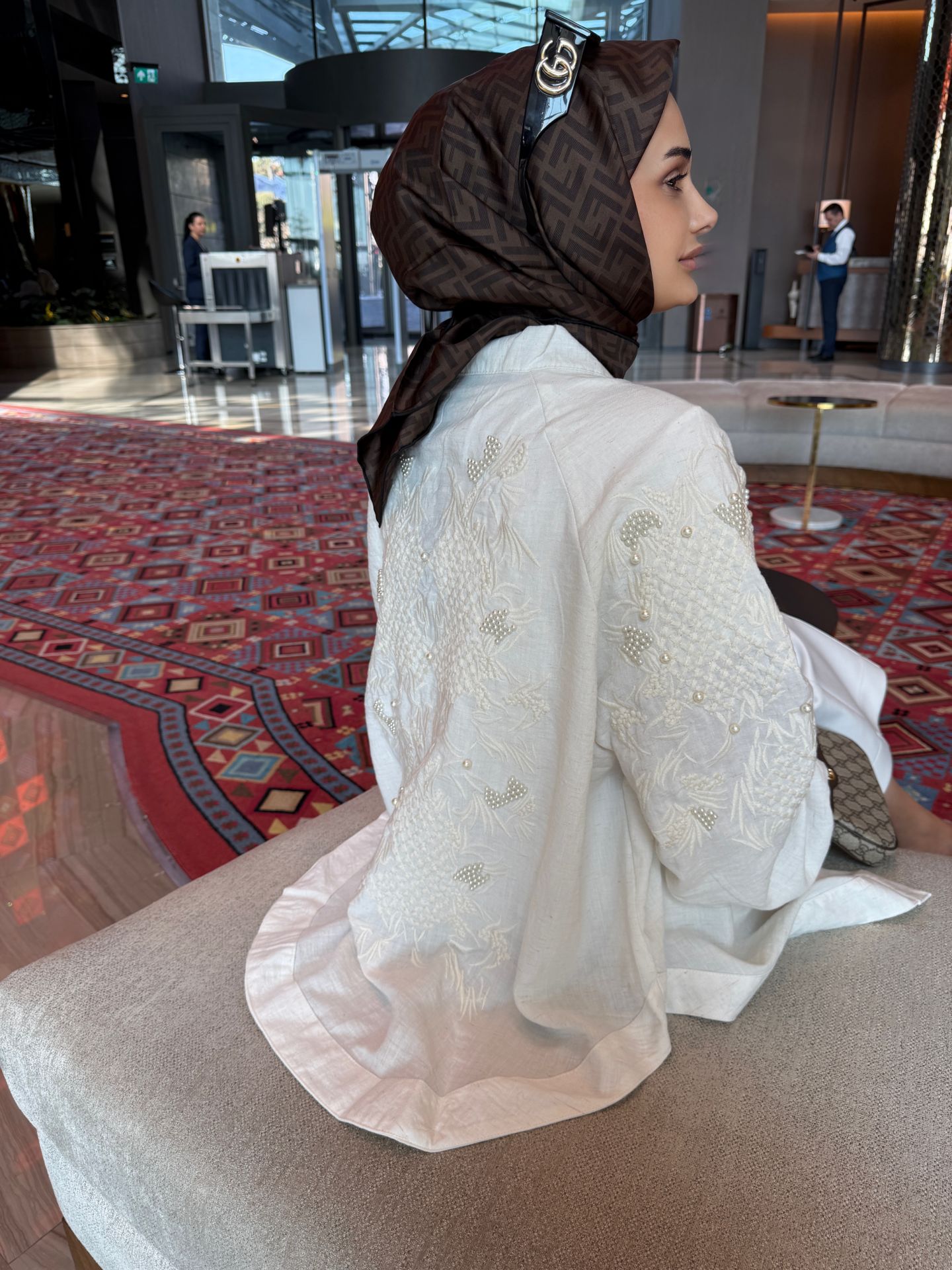 İşlemeli Kimono Naturel