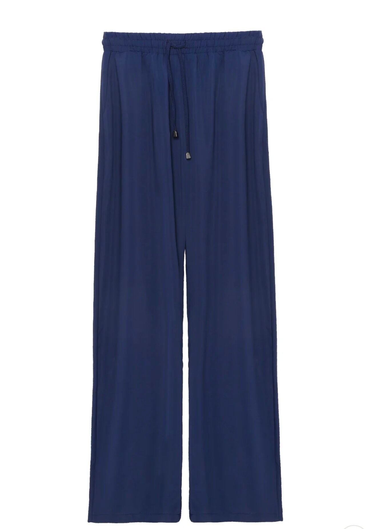 Beli Lastikli Bol Paça Pantolon Lacivert