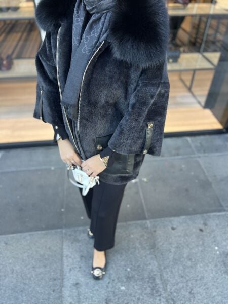 Angora Kürklü Kaban SİYAH