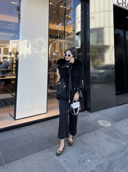 Angora Kürklü Kaban SİYAH