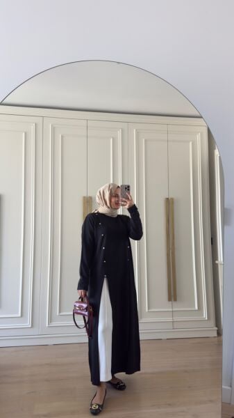 Tasarım Merserize Tunik Siyah