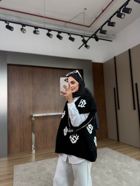 Süveterli Gömlek Siyah