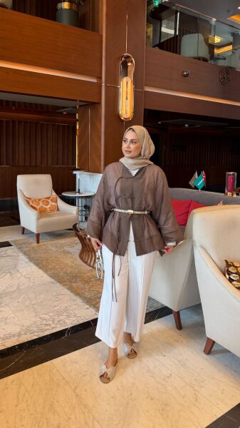Kimono Ceket Kahverengi