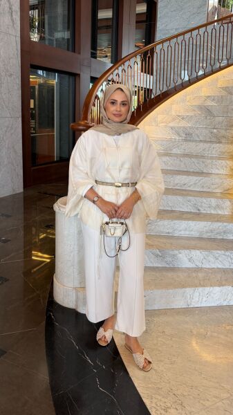 Kimono Ceket Beyaz