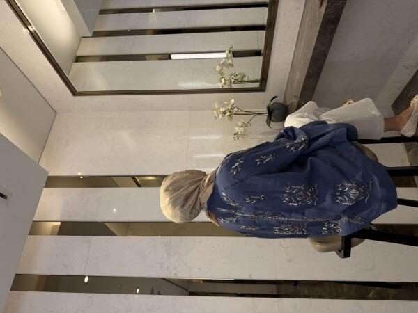 İşlemeli Ceket İndigo