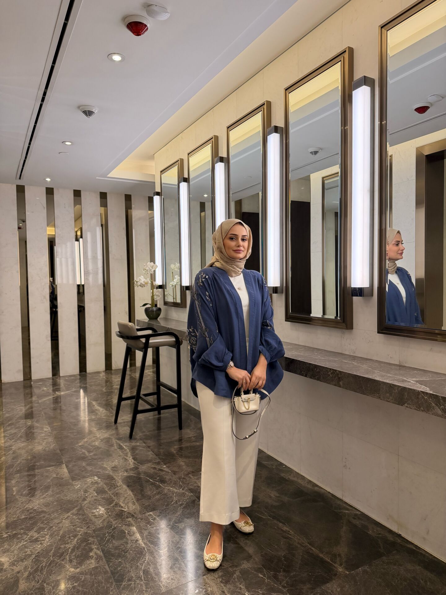 İşlemeli Ceket İndigo