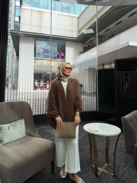 İşlemeli Ceket Kahverengi