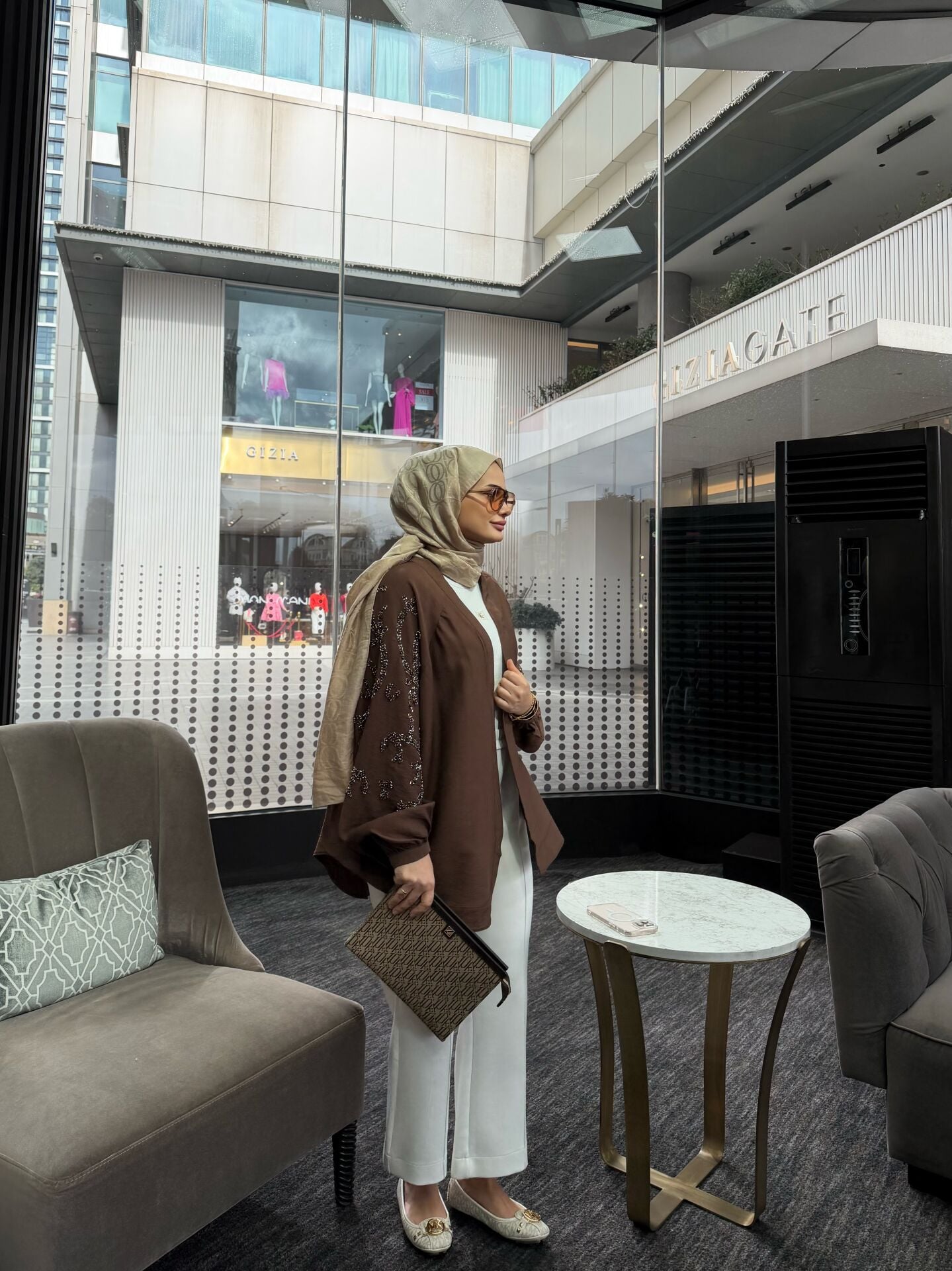 İşlemeli Ceket Kahverengi