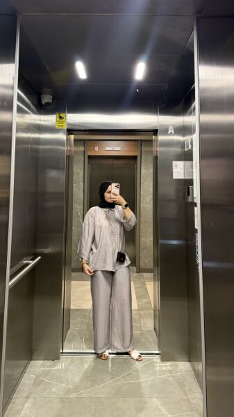 Taşlı Tensel Takım Gri