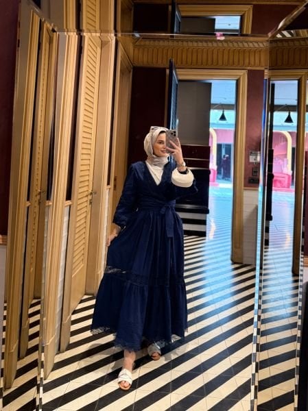 Perla Etekli Takım Lacivert