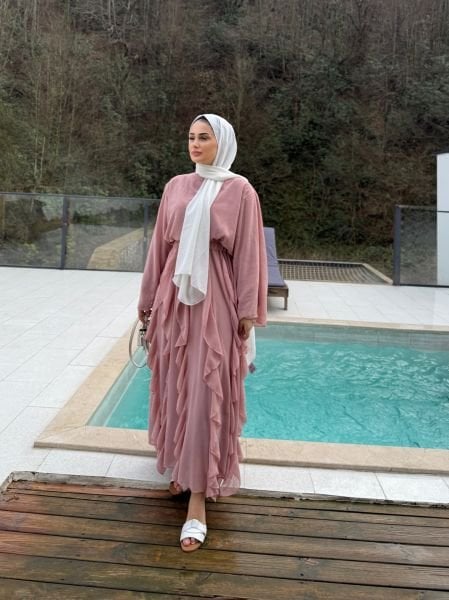 Fırfırlı Takım Pembe