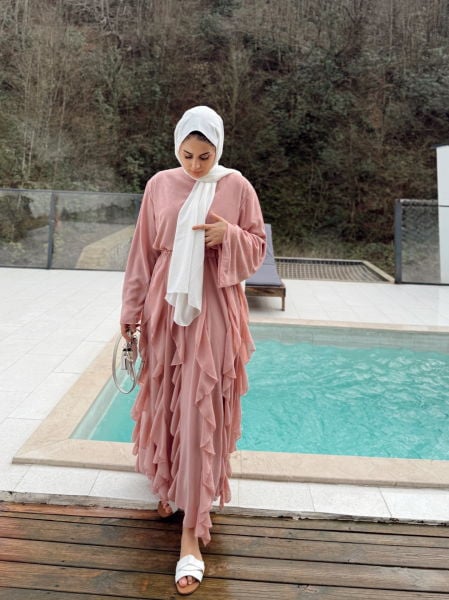 Fırfırlı Takım Pembe
