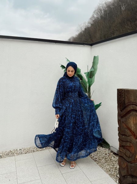 Elegant Elbise Mavi