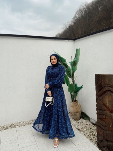Elegant Elbise Mavi