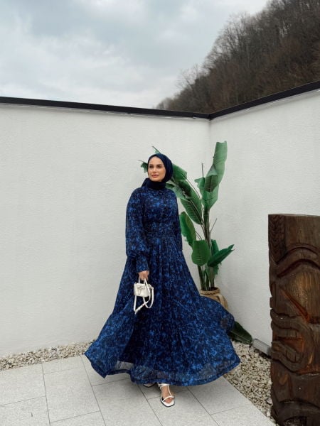 Elegant Elbise Mavi