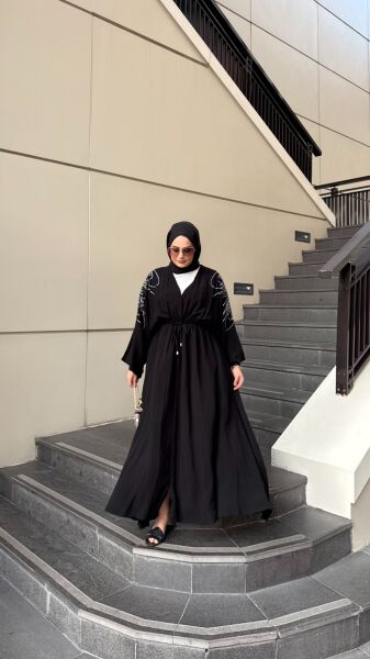 Taşlı Pamuk Elbise