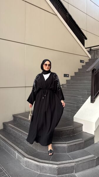 Taşlı Pamuk Elbise