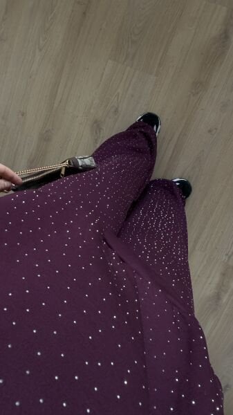 Taşlı Takım Bordo