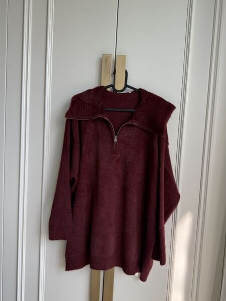 Fermuarlı Angora Kazak