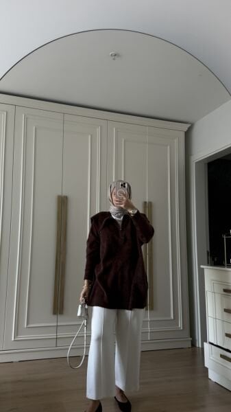 Fermuarlı Angora Kazak