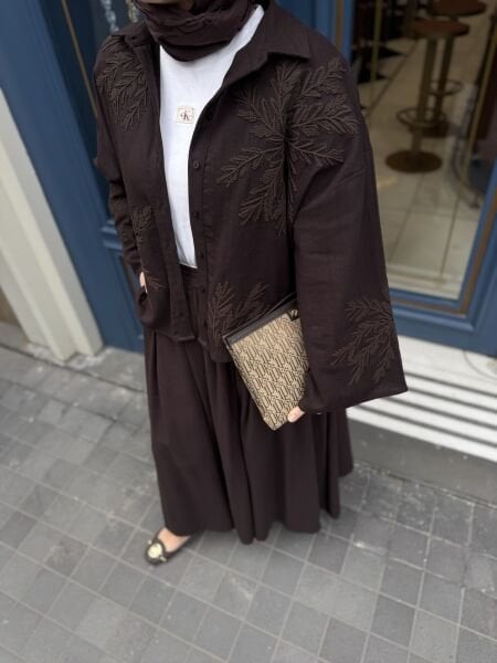 Nakışlı Keten Takım