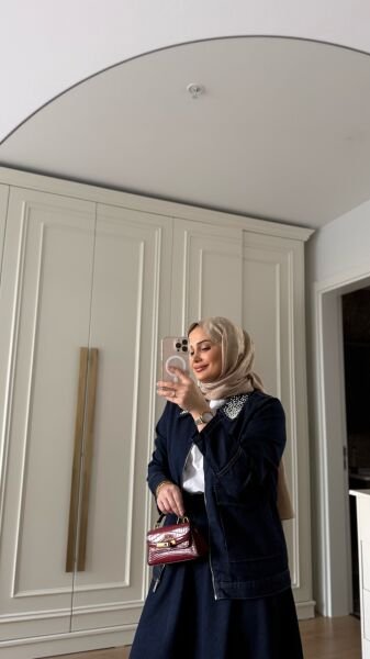 İnci Yakalı Kot Takım