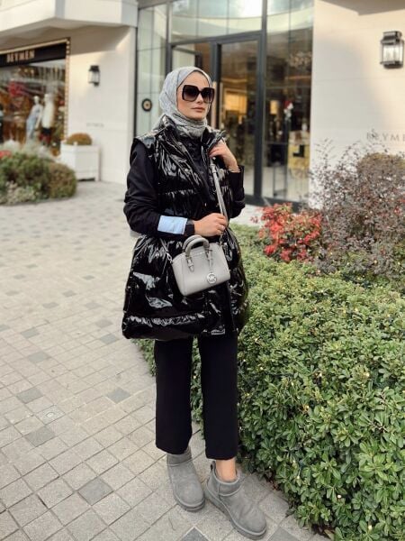 Rugan Şişme Yelek Siyah