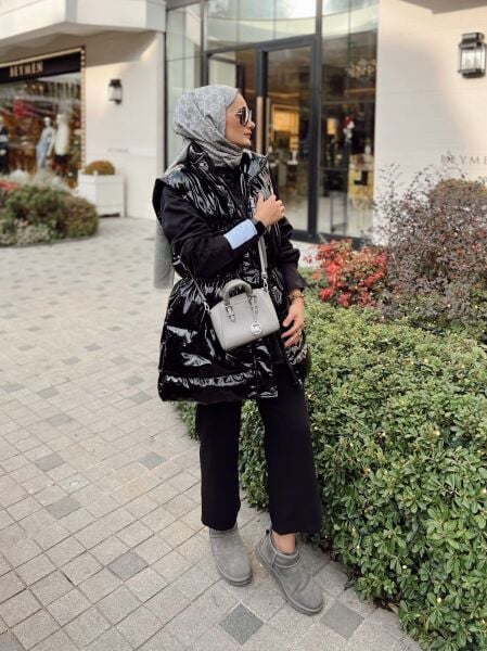 Rugan Şişme Yelek Siyah