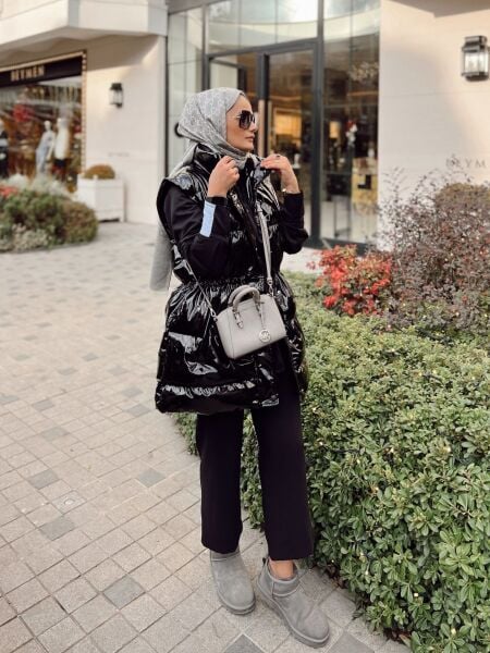 Rugan Şişme Yelek Siyah