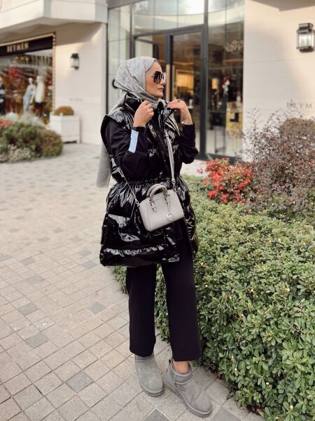 Rugan Şişme Yelek Siyah