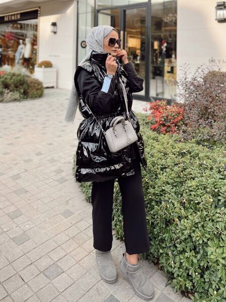 Rugan Şişme Yelek Siyah