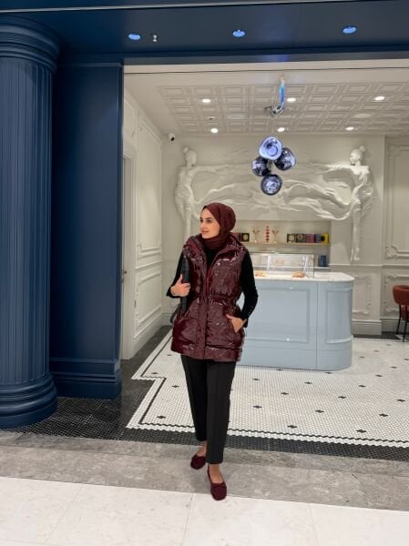 Rugan Şişme Yelek Bordo