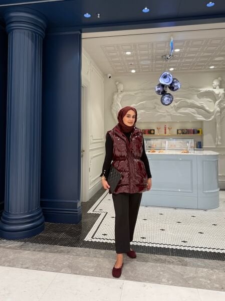 Rugan Şişme Yelek Bordo