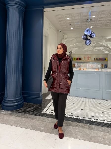 Rugan Şişme Yelek Bordo