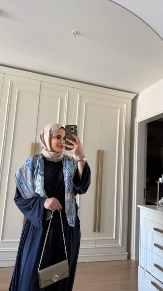 Kuşaklı Şalvar Model Takım Lacivert