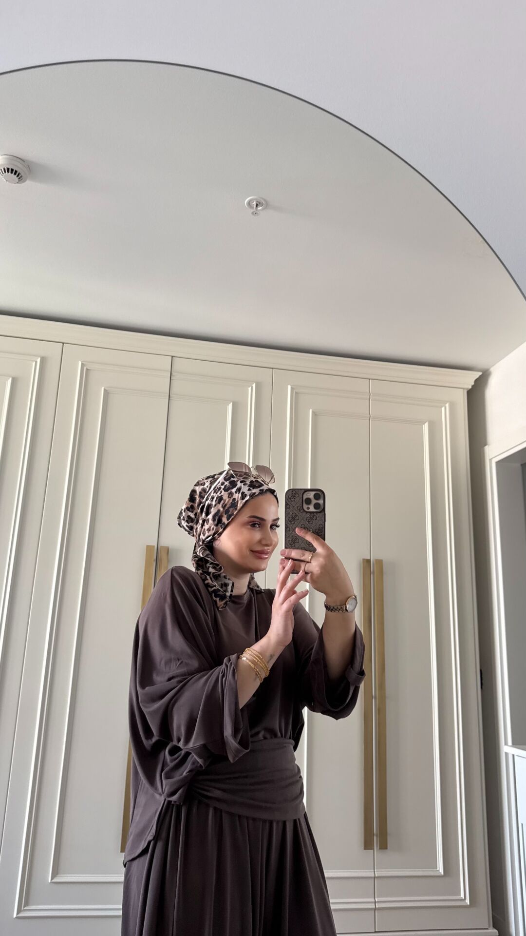 Kuşaklı Şalvar Model Takım Kahverengi