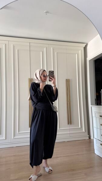 Kuşaklı Şalvar Model Takım Antrasit