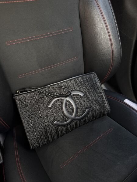 İthal Hasır Clutch Çanta